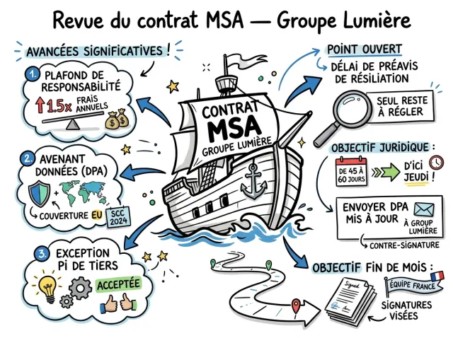 Une Visual Note créée à partir d'une vraie réunion