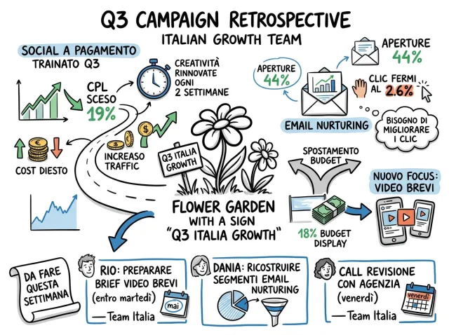 Una Visual Note creata da una riunione reale