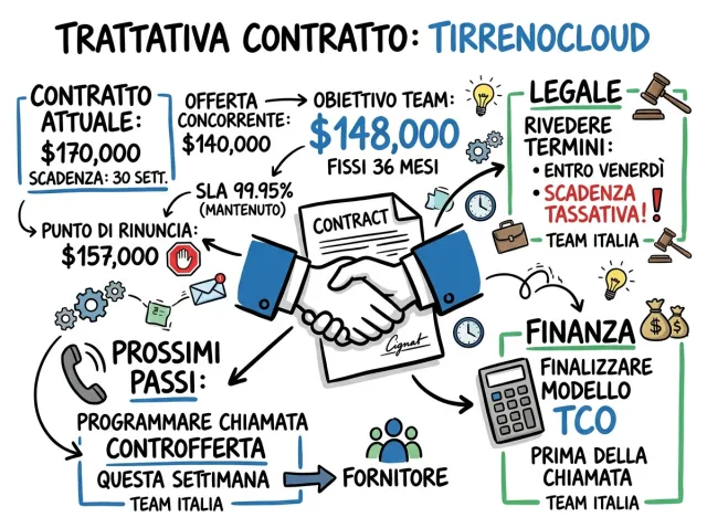 Una Visual Note creata da una riunione reale