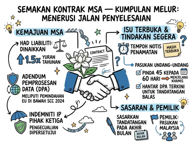 Visual Note yang dibina daripada mesyuarat sebenar