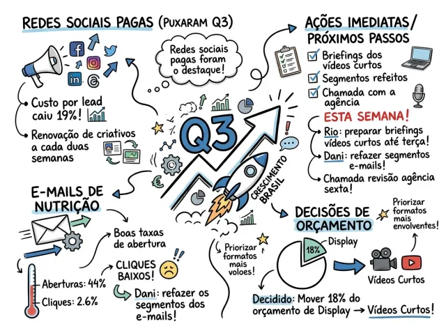 Uma Visual Note criada a partir de uma reunião real