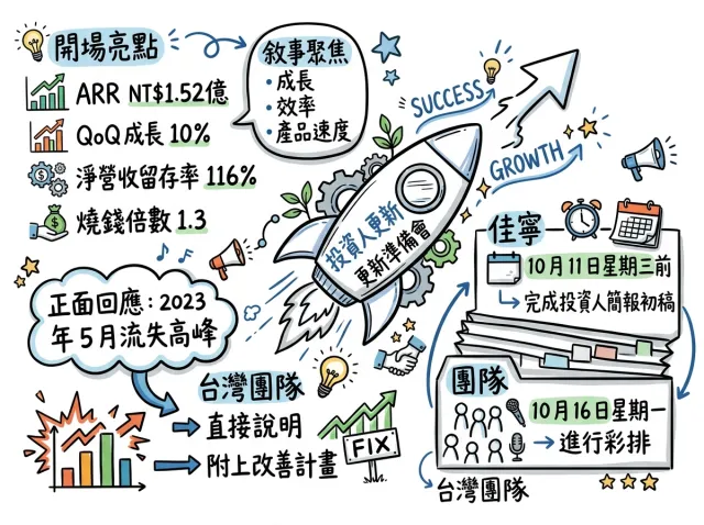 由真實會議生成的 Visual Note